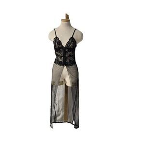 Handmade Whimsygoth Lace Mesh Illusion Dress Goth Fantasy Rock Vampire Princess